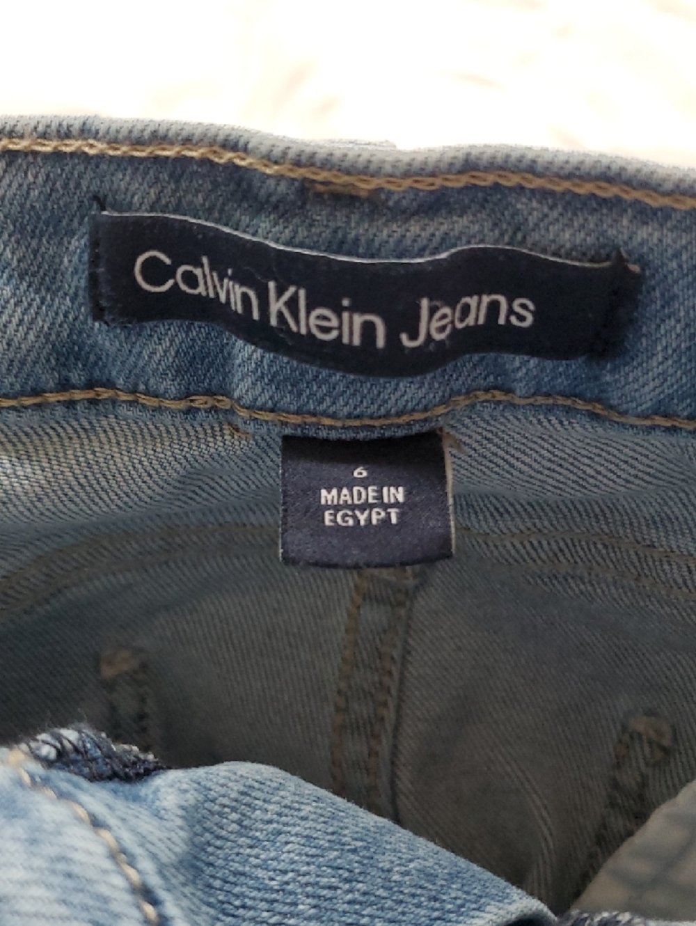 Calvin Klein Jeans Women's Light Blue Straight Jeans Size 6 - Picture 2 of 8